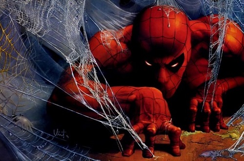 Spiderman au dessus des toits de New York - Livres et Comics - Coloriages  difficiles pour adultes